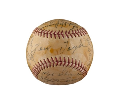 1948 St.Louis Browns Team Signed Baseball With 27 Signatures